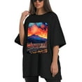 thumbnail image 4 of Plus Size Shirt for Women Black Tops for Women Short Sleeves Shirt for Women T Shirt Crewneck Shirt for Women XL, 4 of 5