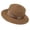 Khaki, variant on Women’s Square Rhinestone Satin Buckle Solid Minimal Flat Crown Outdoor Sun Hat with Light Foldable Cut for Rural Trips Black