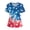 01-Blue, variant on 250 Anniversary USA Shirt Women, 4th of July Nurse Shirt, Plus Size Stars Patriotic Short Sleeve V Neck Nursing Uniforms with Pockets