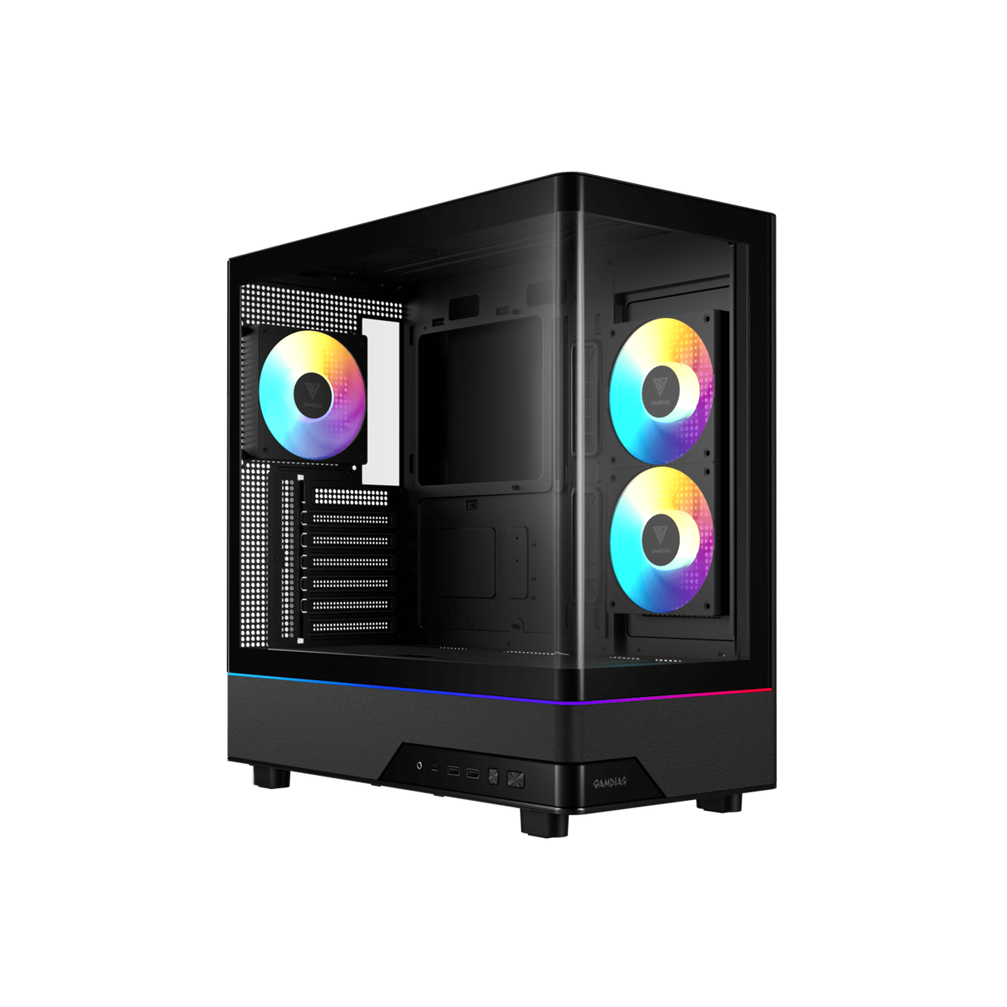 Gamdias ATLAS M5 CG Black ABS / SPCC / Tempered Glass ATX Mid Tower Computer Case