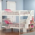 thumbnail image 2 of Leo & Lacey Full Over Full Staircase Bunk Bed in White, 2 of 4