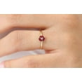thumbnail image 3 of HeartsAndYou 0.4ct Natural Pink Ruby & Diamond Cluster Minimalist Ring 14k SOLID Yellow Gold, 3 of 9