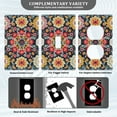 thumbnail image 3 of Yayeee Blank Wall Plate Cover 1-Gang 4.5"x2.7" Home Unused Decorative Outlet, Colorful Floral Pattern, 3 of 7