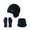 Navy, variant on ZQUUVOU Beanie Neck Warmer Gloves 3 Piece Set for Women Men Unisex Solid Color Thermal Winter Outdoor Sports Accessory Black