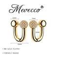 thumbnail image 5 of MEVECCO 14K Gold Plated Shining Cubic Zriconia Geometry Beads Star Huggie Hoop Earrings for Women, 5 of 6