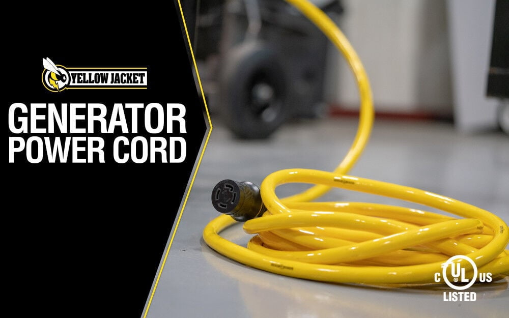 Yellow Jacket 1493 10/4 Heavy-Duty STW 30-Amp/250V Generator Power Cord, 25'