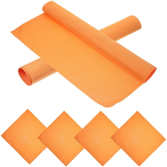 LEORX 6Pcs Cotton Dinner Napkins Orange Washable Cloth Napkins for Festival Or Party Use