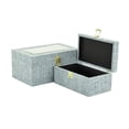 thumbnail image 6 of Home Decorative Canter Isle Light Blue Linen Box Set, 6 of 6