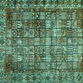 thumbnail image 1 of Ahgly Company Indoor Square Persian Turquoise Blue Traditional Area Rugs, 5' Square, 1 of 4