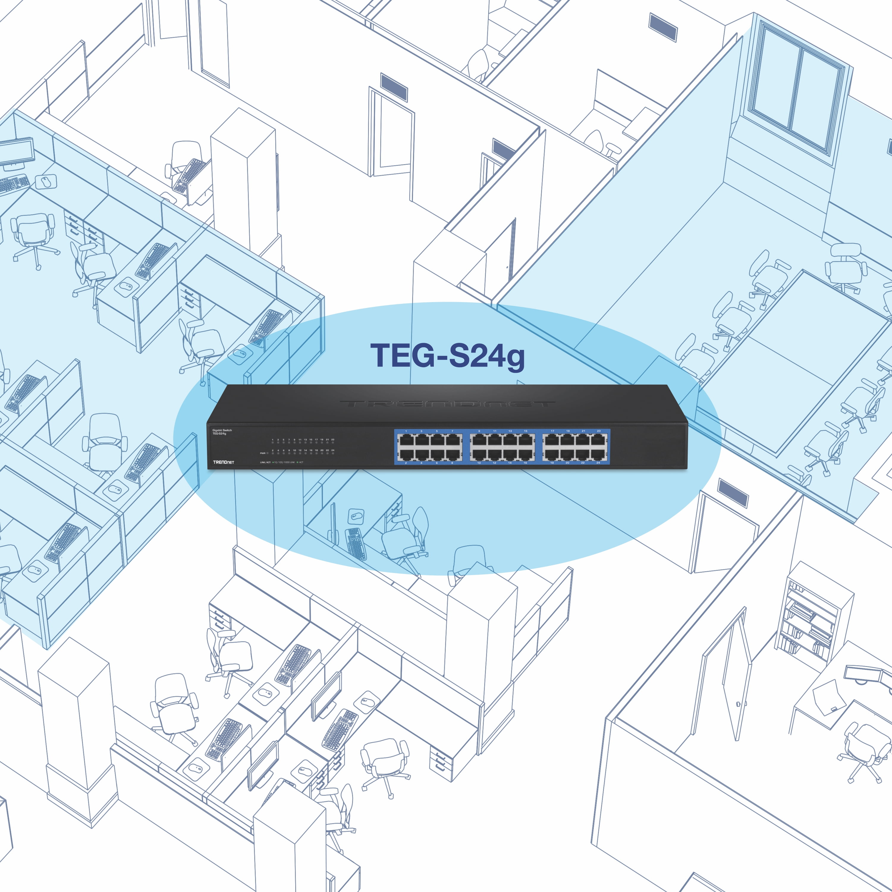 TRENDnet TEG-S24g 24-port Gigabit GREENnet Switch