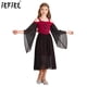 thumbnail image 2 of Disfraz de Halloween para niñas, disfraz de Cosplay victoriano, renacimiento Medieval, hombros descubiertos, manga de mariposa, vestido fluido con cordones en la parte delantera, 2 of 5
