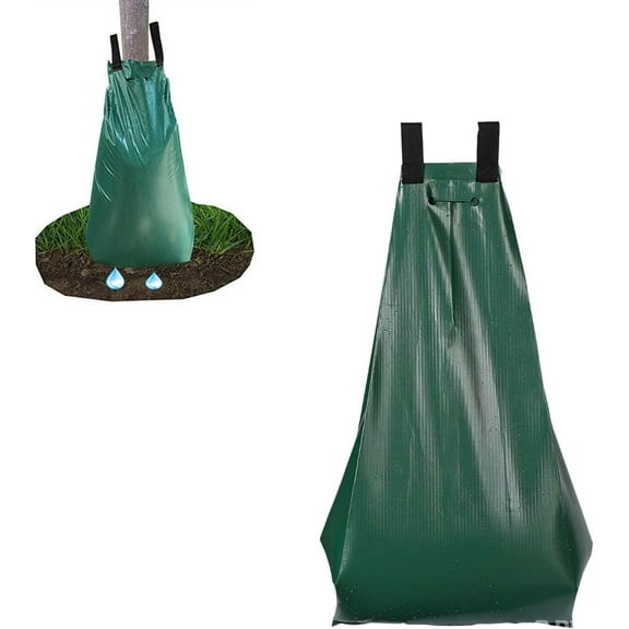 Tree Watering Bag Slow Release, 20 Gallon Reusable Water Bags for Trees, Heavy Duty Slow Irrigation PVC Tree Drip Irrigation Bags for Newly Planted or Established Trees in Hot Weather (1 Pack)