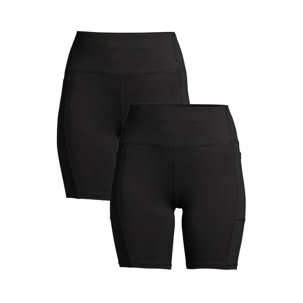 Athletic Works Women’s Bike Shorts, 2Pack