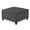Dark Grey, variant on Large Square Storage Ottoman Bench with Wooden Legs, Button Tufted Upholstered Coffee Table with Nail Trims, Flip Top Foot Rest Stool for Sofa Couch Bedroom End of Bed Living Room, Black PU