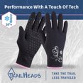 thumbnail image 5 of trailheads womens running gloves | touchscreen gloves | power stretch winter running accessories - black/fast pink (small), 5 of 5