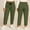 Army Green, variant on Caywon Women's Plus Size Solid Color Corduroy Wide Leg Pants Elastic Waist Loose Fit Sporty Casual Full-Length Trousers with Pockets for Daily Outdoor Leisure