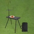 thumbnail image 2 of Mesa de camping plegable para exterior con patas de acero al carbono y bolsa de almacenamiento, ligera, de polipropileno. negro,Negro,45×45×12 cm, 2 of 3