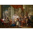 thumbnail image 2 of Johann Georg Platzer 24x18 Gold Ornate Framed and Double Matted Museum Art Print Titled - Concert in the Palace, 2 of 4