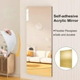thumbnail image 4 of 12 in. x 12 in. x 1/16 in. Gold Thick Acrylic Square Mirror Sheet Scratch Resistant Cuttable Wall Sticker, 4 of 4