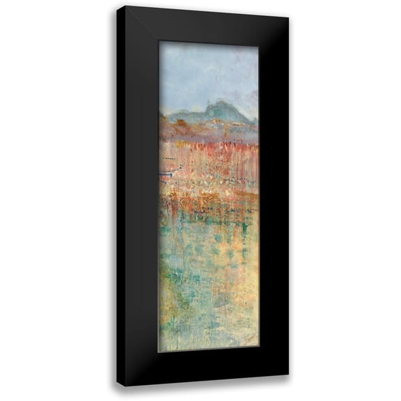 Shanti, Shima 7x14 Black Modern Framed Museum Art Print Titled - Send Rain II