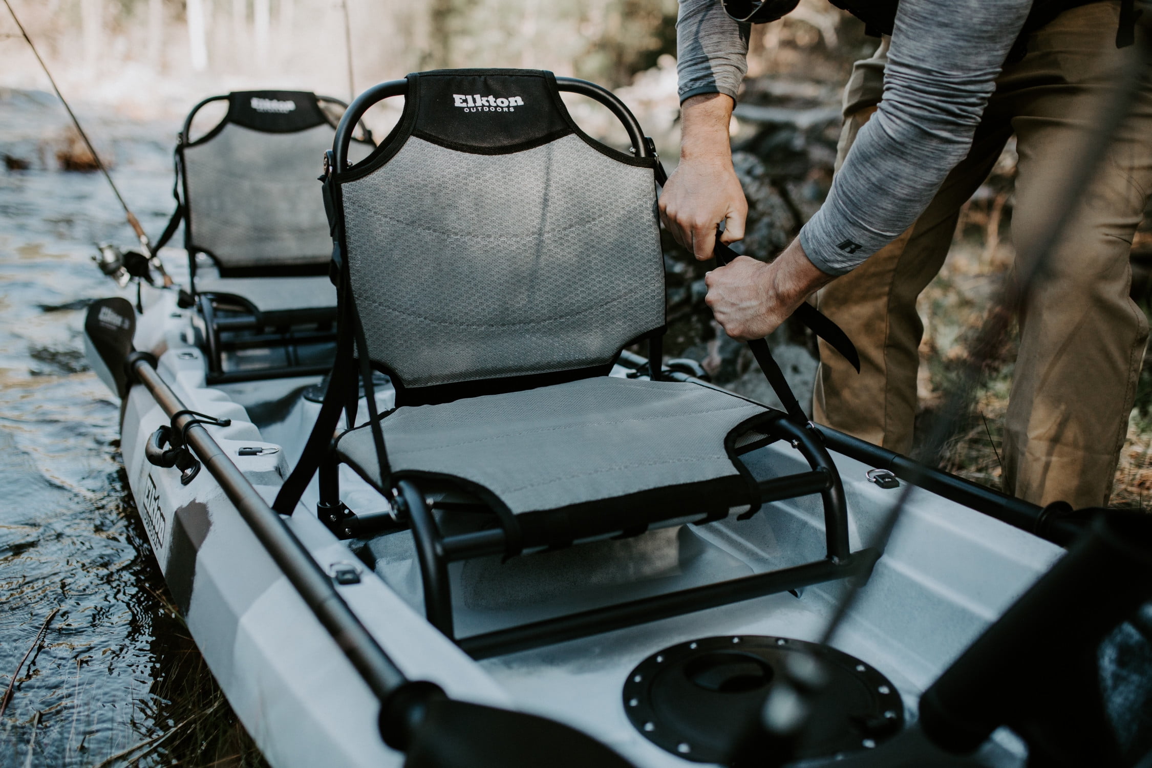 Kayaking Sports Elkton Outdoors Aluminum Frame Seat Upgrade Hard Kayaks