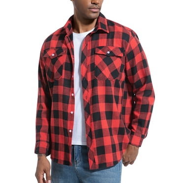 Onimisc Mens Flannel Shirt Long Sleeve Plaid Flannel Shirt for Men Casual Button Down Shirts Regular Fit