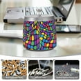 thumbnail image 6 of Yayeee Ashtray with Lid for Cigarette Smokeless Stainless Steel Home Ash Holder, Colorful Psychedelic, 6 of 7