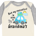 thumbnail image 4 of Inktastic Book My Reservation I'm Going to Grandma's Boys or Girls Long Sleeve Baby Bodysuit, 4 of 5