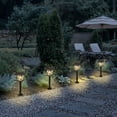 thumbnail image 5 of C Cattleya 6-Pack Black Solar LED Outdoor Landscape Lights for Garden Walkway and Backyard, 5 of 7