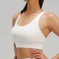 thumbnail image 4 of vdgthytj Sports Bras for Women Breathable Wireless Padded Underwear Supportive Crisscross Back Full Coverage Workout Bras(X-Large,White), 4 of 5
