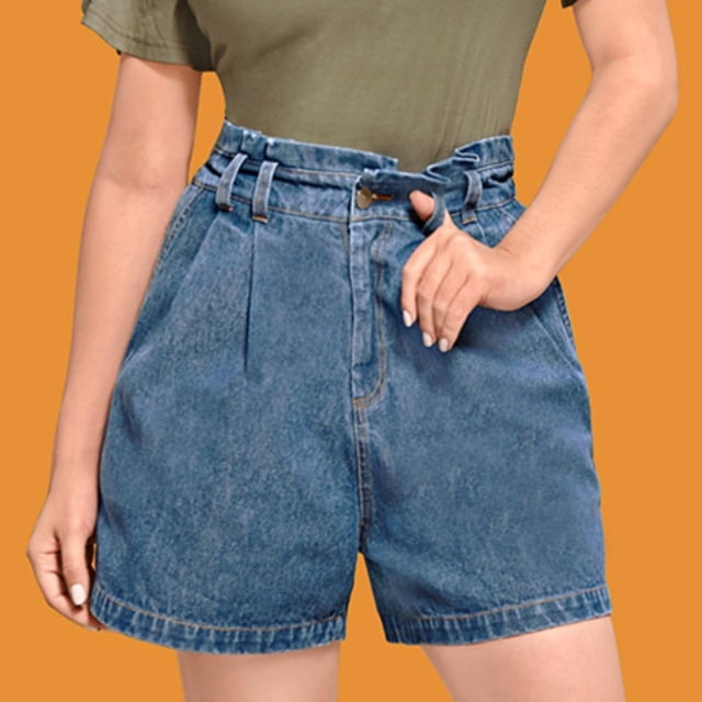 525-51 Cklass Short Denim Mezclilla Dama Mujer a la Cintura Cklass 525-51