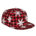 thumbnail image 2 of Uemuo Snowflakes On A Buffalo Plaid Pattern Women's Baseball Cap,Straight Brim Hat,Golf Dad Hat,Travel Hat,Sun Protection Cap,Everyday Accessory, 2 of 9