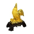 thumbnail image 4 of Estatua de gallo chino de color dorado, adorno de mesa coleccionable hecho a mano de resina. 285x165x36cm, 4 of 9