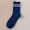 Blue, variant on Dyfzdhu Women Autumn Winter Matching Printing Thickened Thermal Mid Tube Socks Women Thick Socks