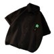 thumbnail image 4 of Camisa de manga corta para hombre, camisa de manga corta cómoda y transpirable con textura a la moda para hombre, color negro XXL, 4 of 8