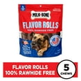 thumbnail image 2 of Milk Bone Flavor Rolls Beefy Cheesy, Yes Please y! Rawhide Free Dog Treat With Beef, 5 Count Bag, 2 of 7
