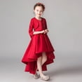 thumbnail image 1 of Conjunto de princesa de dos piezas de manga larga, vestido infantil largo irregular, 1 of 5