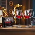 thumbnail image 2 of Ratrabas Wine Glasses Set of 4, Hand Blown White and Red Wine Glasses, Burgundy Wine Glass, Christmas Gifts, 16oz Red Wine Glasses for Women, Men, Wedding and Birthday, 2 of 7