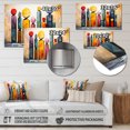 thumbnail image 4 of Designart "Mystical religion Stones enigmatic relics collage III In Yellow and Blue"Folk Religion Metal Wall Art Yellow Traditional Office Room Wall Art, 4 of 6