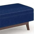 thumbnail image 4 of Simpli Home Owen 36 Pouces Ottomane de Rangement Rembourrée en Velours Style Mi-Siècle, Bleu, 4 of 8