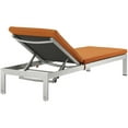 thumbnail image 6 of Modway Shore Chaise with Cushions Outdoor Patio Aluminum Set of 4 in Silver Orange, 6 of 6