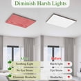 thumbnail image 5 of Vintage Coral Red Magnetic Fluorescent Light Covers for Ceiling Lights 2x4Ft,Farmhouse Retro Solid Color Linen Texture Office Classroom Kitchen Drop Ceiling Light Covers Filters Shade Panel 4Packs, 5 of 9