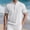 White, variant on Men's Half-card T-shirt Summer Striped Short-sleeved Casual Business Top Printed Breathable T-shirt M