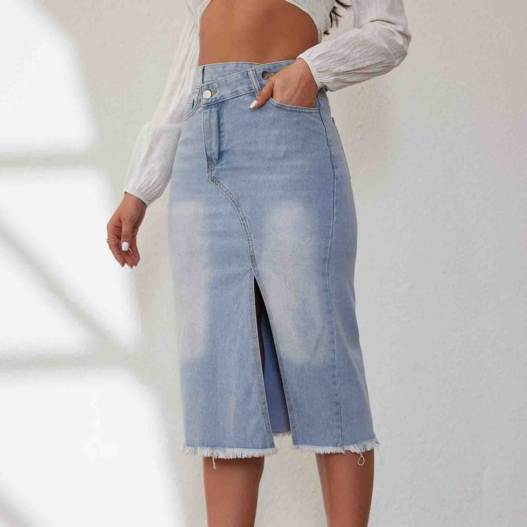 Casual Street Solid Tassel High Waist Denim Jeans Casual Street Solid Tassel High Waist Denim Jeans