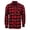 Red/Black, variant on BROOKLYN VERTICAL Unisex Flannel Plaid Button-Down Long Sleeve Shirt with Front Pocket, Casual Everyday Wear, Sizes S–3XL