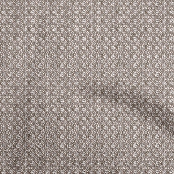 oneOone Cotton Poplin Twill Light Brown Fabric Aian Batik Sewing Craft Projects Fabric Prints By Yard 56 Inch Wide