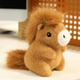 thumbnail image 4 of JeashCHAT Horse Stuffed Animals Plush Toy 5.12 Inch Cute Little Horse Plush Doll Christmas Gifts Birthday Present, Brown, 4 of 6