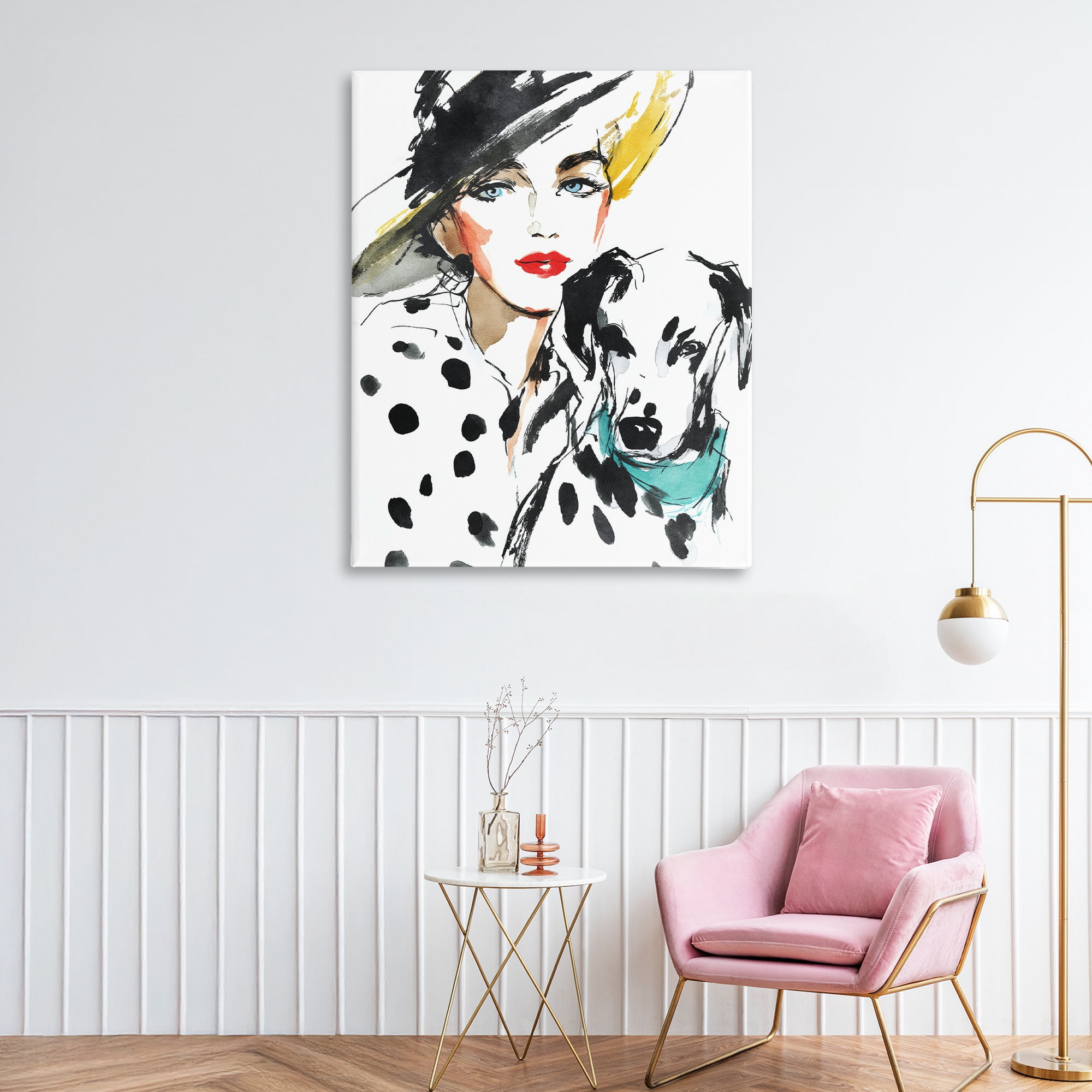 Stupell Industries Trendy Dalmatian Muse Canvas Wall Art, design by Svetlana Aleynikova