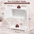 thumbnail image 3 of White 10 Gallon Metal Frame Aquarium Stand with Storage Cabinet and Open Shelf, 3 of 8