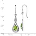 thumbnail image 2 of 925 Sterling Silver Cubic Zirconia Cz Peridot Drop Dangle Earrings, 2 of 6
